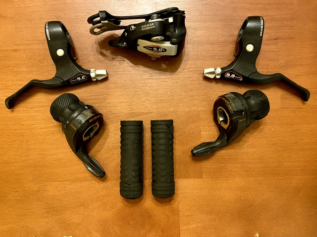 SRAM 9.0 SL Carbon Composite Brake Levers, Gripshifters, Derailleur - 8 Speed SRAM 9.0 SL Carbon Composite Brake Levers, Gripshifters, Derailleur - 8 Speed