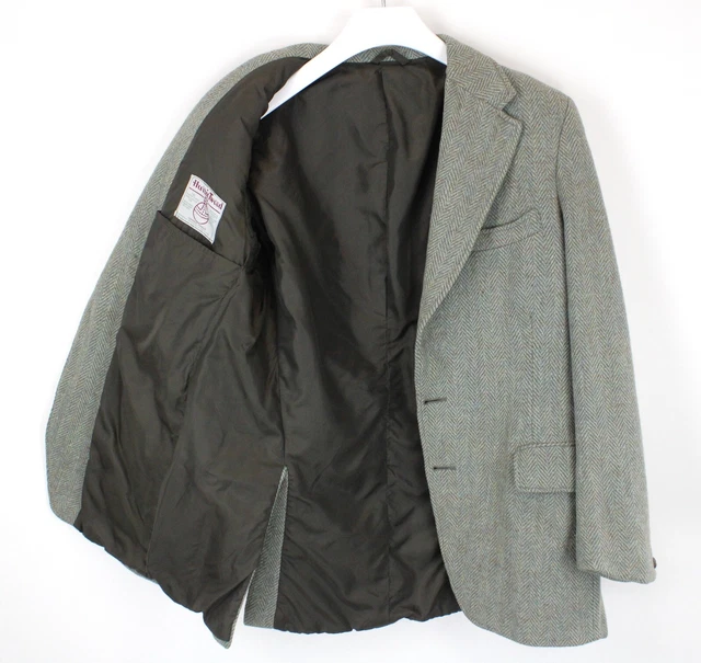 Harris Tweed Giacca Uomo ~ Medio Monopetto Lana con Motivo Foderato 5