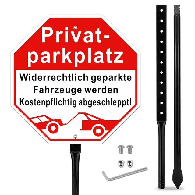 Goodvia Privatschild Aus Aluminium 20x30 Cm – Reflektierend, Wasserdicht, UV-beständig