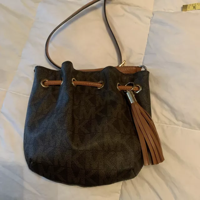 Michael Kors Signature Crossbody Bag. Brown