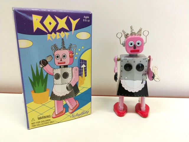 Robot Mécanique Tôle Schylling Robot-7 – Collectionneur, Marcheur à Clé