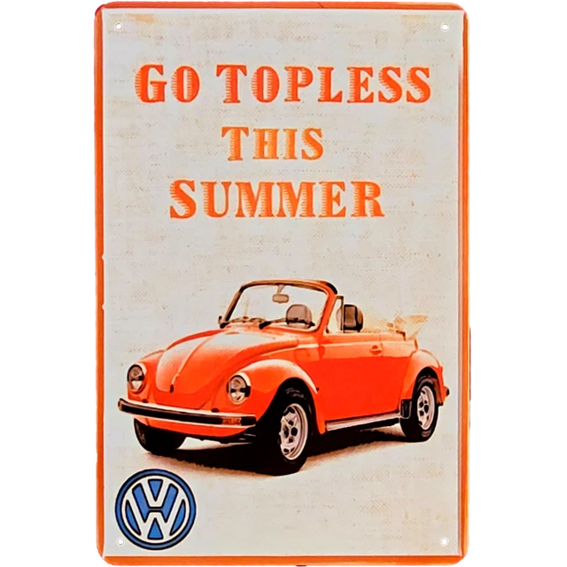 Vintage Style Metal Sign Reprints, The VW Collection  12" x 8"