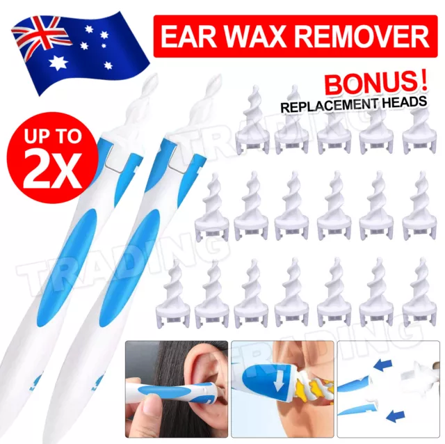 AU New Soft Ear Wax Cleaner Removal Multi earwax Remover Spiral Safe Tip Tool AU