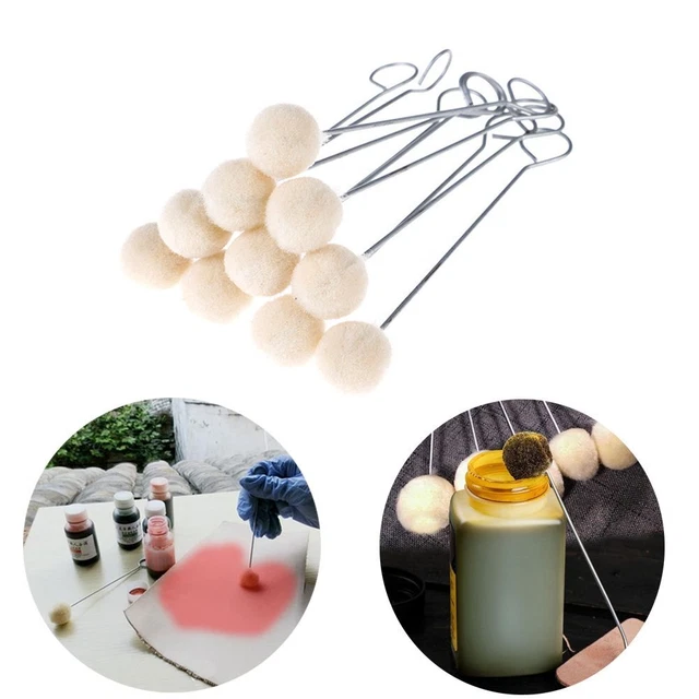 DIY Pincel Asistida Teñido Gel Lana Cepillo Colorear bola Herramienta de cuero