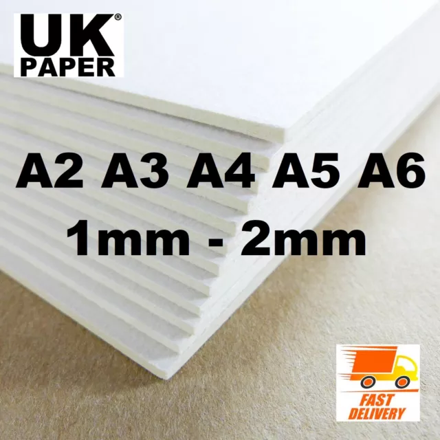A5 A4 A3 A2 Greyboard Grey White Card Backing Board Sheets Paper Model Craft Art 3
