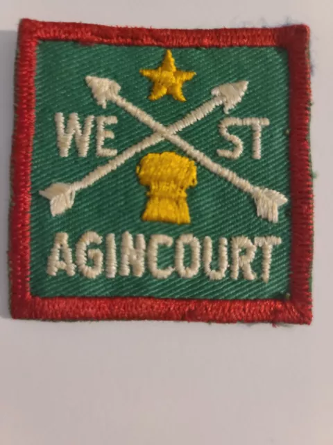 Vintage Boyscout Scout Small Square Patch West Agincourt