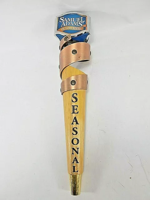 Beer Tap Handle Sam Adams Seasonal Octoberfest Wood And Twisted Copper