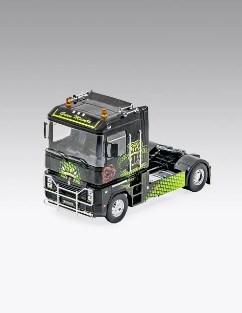 Camion Miniature Renault AE Magnum 1991 échelle 1/43 - Modèle Métal Collection Hachette IXO, Vert Mamba - 11