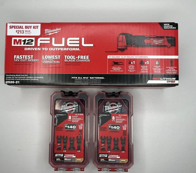 MILWAUKEE M12 FUEL Oscillating Multitool +New Look Blades Nitrus