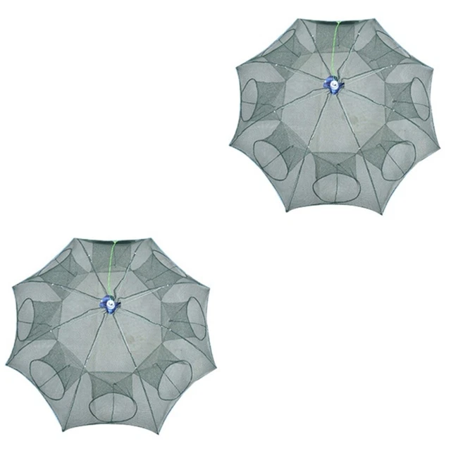 2 Pieces Filet De Pêche Poisson Pliable À Pliant Crevettes Écrevisse