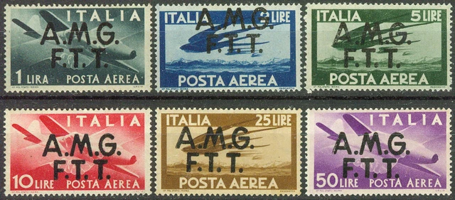 Italy AMG-FTT Trieste Zone A 1947, Airmail Mi.# 18- 23, MLH