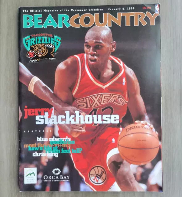 Philadelphia 76ers at Vancouver Grizzlies Program January 5, 1996 Greg Anthony