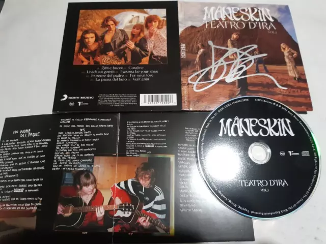 MANESKIN autograph cd digipack TEATRO D'IRA singer signed live concert collector