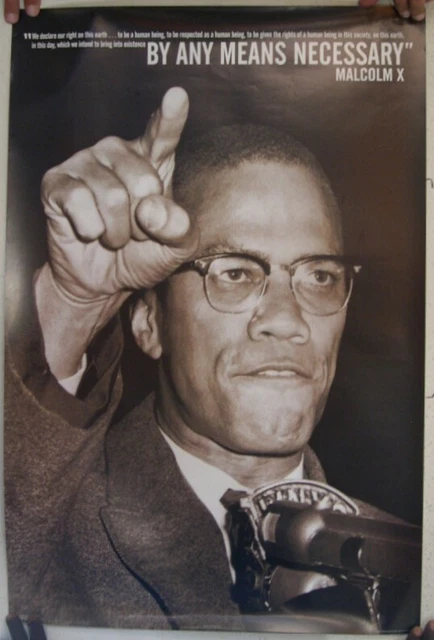 Malcolm X Poster By Any Means Necessary