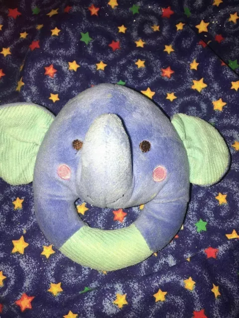 ELEPHANT Rattle 4"  Plush Stuffed Animal Toy by Fisher Price