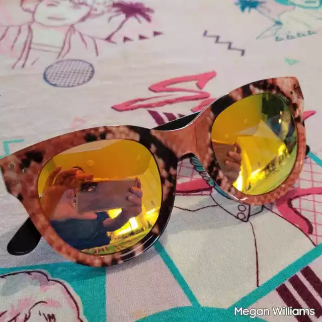 SPEKTRE SHE LOVES YOU Snake Pattern Frame Sunglasses With Orange Lenses