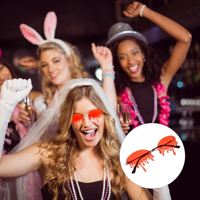 Funny Costume Sunglasses Party Sunglasses Rimless Glasses Water Drop