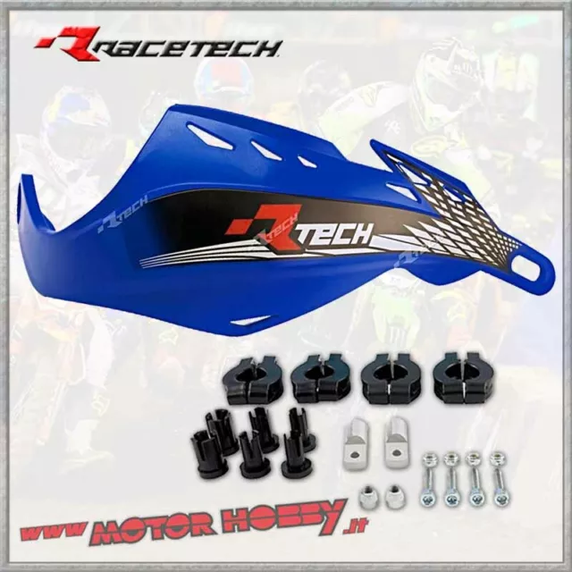 Paramani Racetech Gladiator Easy Rtech Cross Enduro Motard Blu + Kit Montaggio