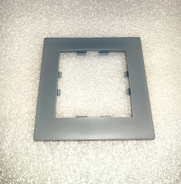 Plaque De Finition Simple Hager Kallysta Epure - Verre Cristal Nuage - Sans Emballage (occasion)