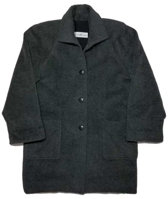 The PERUVIAN CONNECTION Women's Alpaca Wool Parka Coat Jacket Green Medium M