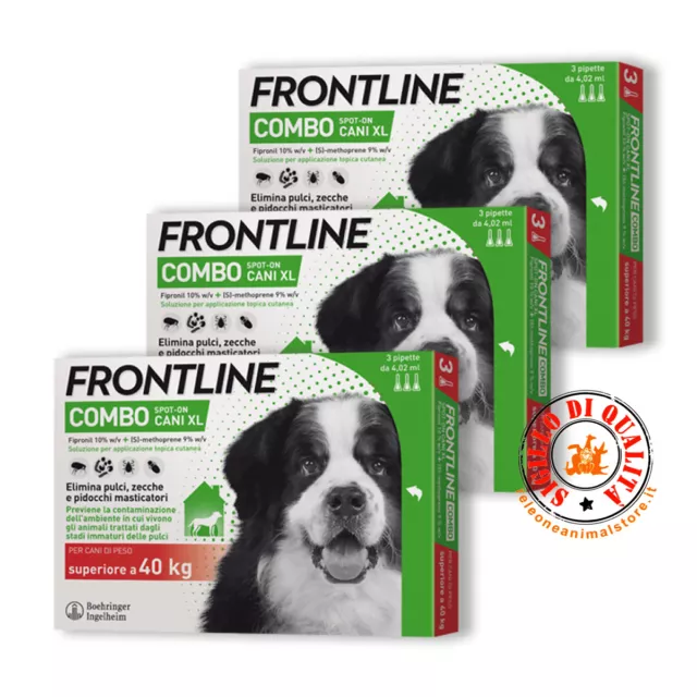 Frontline Combo Cane 9 pipette per cani oltre 40 kg  Antiparassitario Antipulci