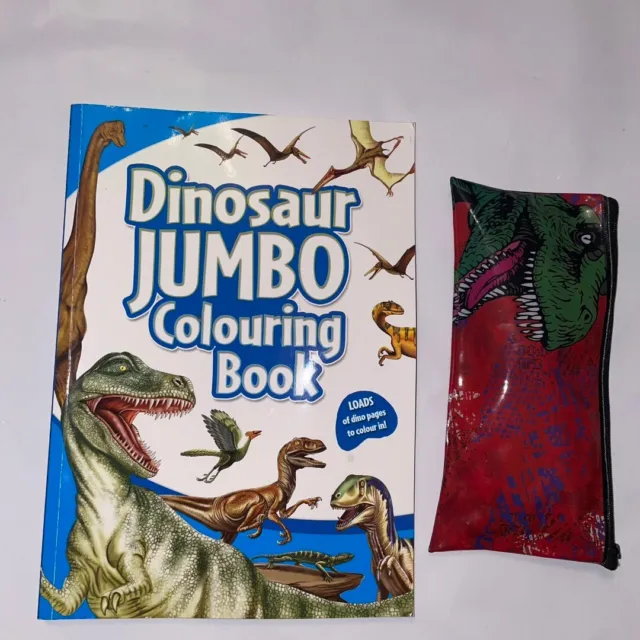 Libro para colorear y estuche para lápiz de dinosaurios