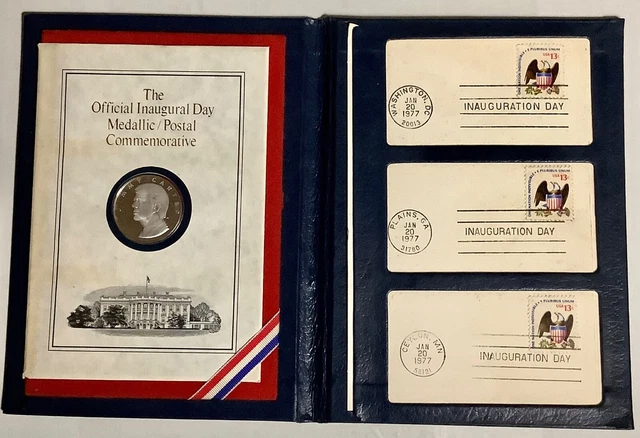 Jimmy Carter 1977 The Official Inaugural Day Medallic/Postal Commemorative Coin