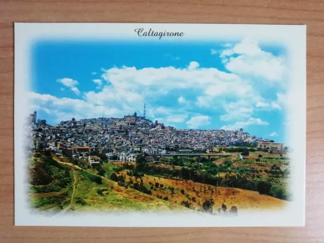 CARTOLINA ITALIA CATANIA CALTAGIRONE PANORAMA Italy postcard