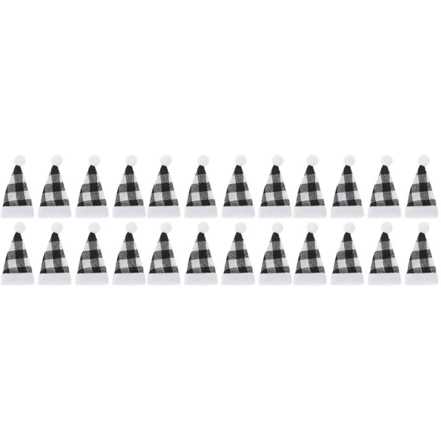 24 PIEZAS Mini Santa Claus Sombreros Navidad Botellas de vino Sombrero Fiesta