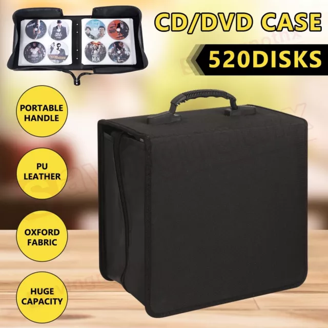 520 DVD CD DISC Holder Storage Case Folder Wallet Carry Bag Organizer Album Box