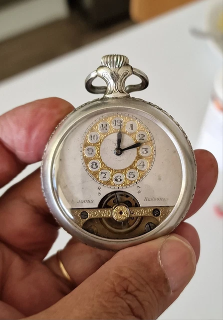 MONTRE ANCIENNE GOUSSET HEBDOMAS JOURS VINTAGE POCKET WATCH - Main Image