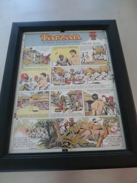 1937 Burne Hogarth comic strip TARZAN Sinister Allies Sunday comics