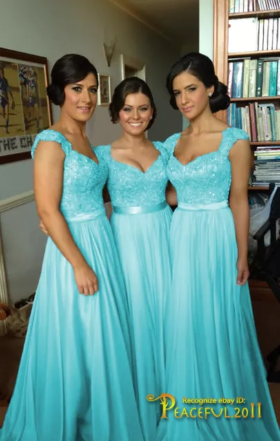 Long Chiffon Evening Wedding Party Ball Gown Formal Bridesmaid Prom Dresses