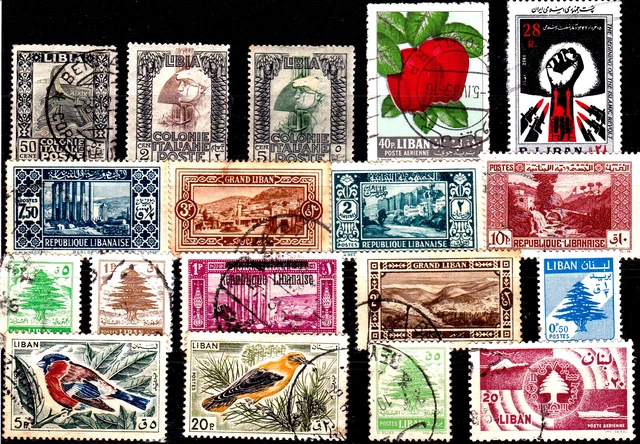 Einsteckkarte mit älteren Marken aus   ***  LIBAN  ***