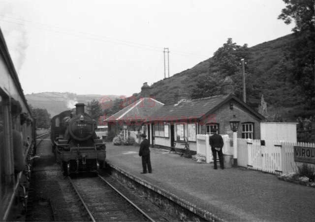 PHOTO LMS 46510 With A Passenger Entering Erwood Railway Station In 