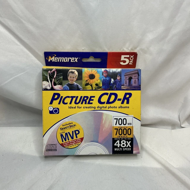 Memorex Music or Photo CD-R Recordable Blank 48X 700 MB 80 min 5 Pk