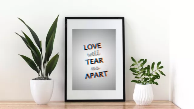 A4 Joy Division 3D Love Will Tear Us  Music Film Art Retro Poster  Culture Print