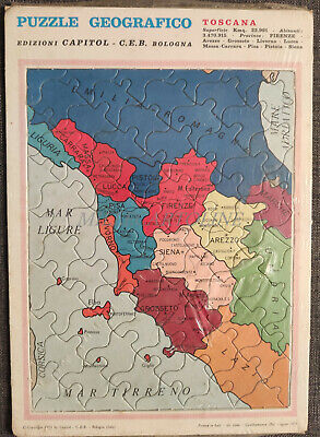 Bologna 1973 Toscana Ed Capitol C.E.B Capitol PUZZLE GEOGRAFICO Firenze 