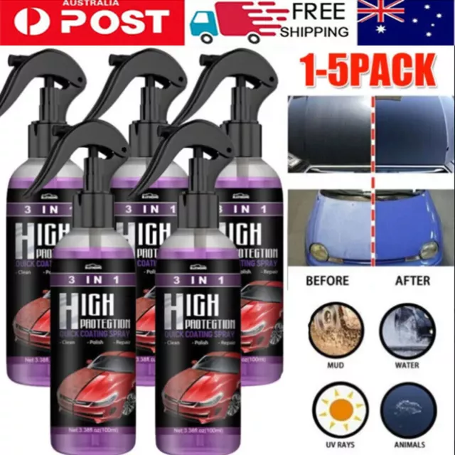 3/5X 100ML 3in1 High Protection Quick Car Coat Ceramic Coating Spray  Hydrophobic