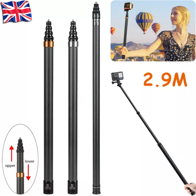 Carbon Fiber Invisible Extended Edition Selfie Stick For Insta360 X3 /ONE RS X2