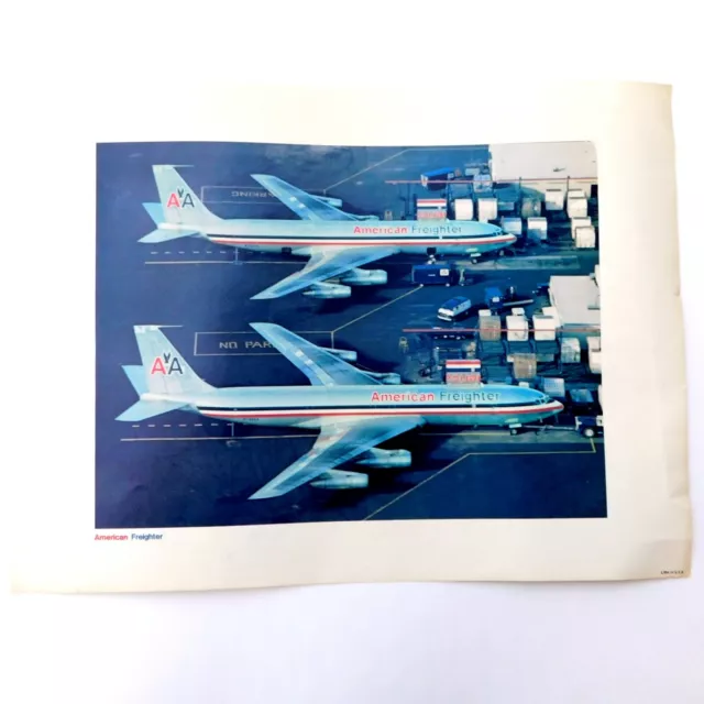 American Airlines Freighters Vintage Lithograph Full Color Suitable for Framing