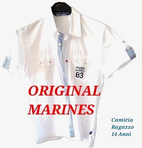 Camicia bianca bambina original marines on sale