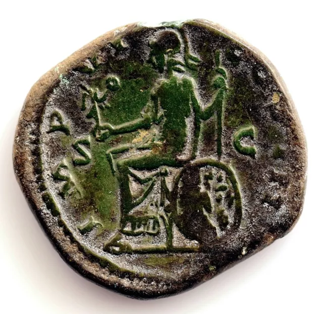 Imperio romano. Marco Aurelio. Dupondio 171-172 d.C. Cobre 9.9 g. ESCASA. 2