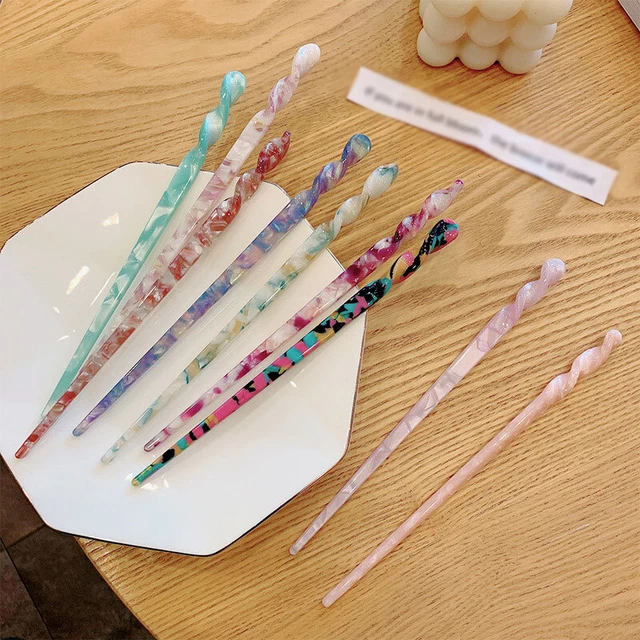 Geometric Twist Hair Stick Plug-in Chopstick Hairpins Wedding Hair Clip 1Pc