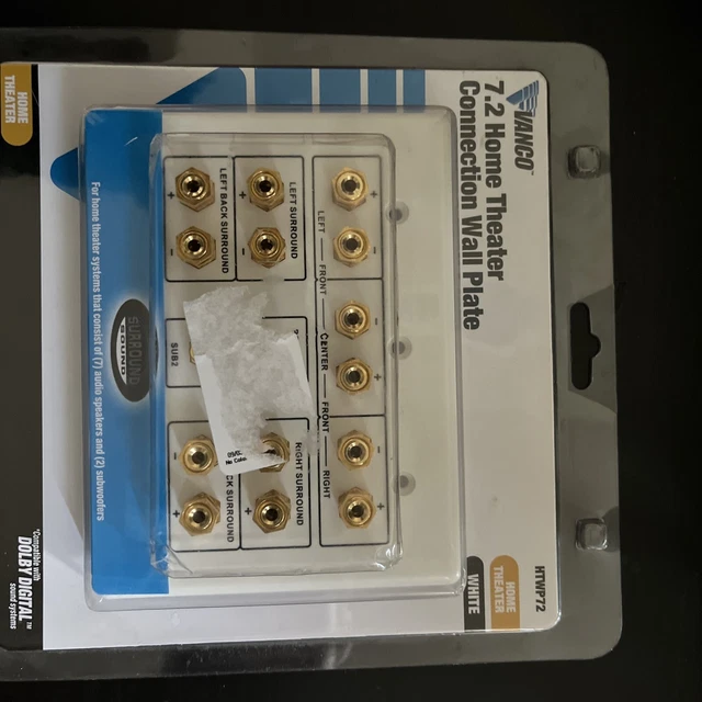 vanco 7.2 home theater connection wall plate