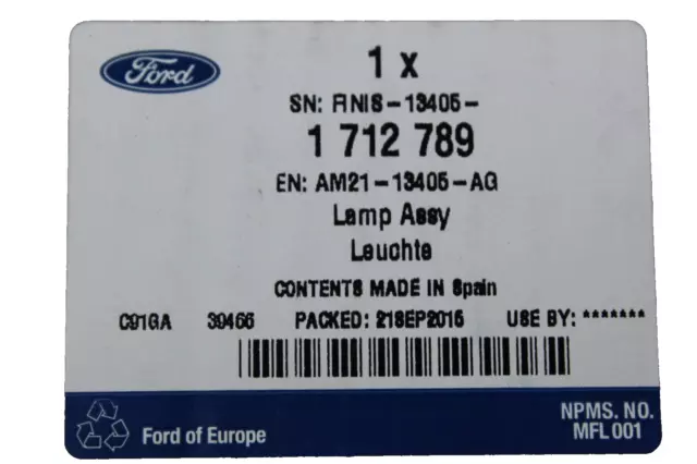 Original Rückleuchte links außen Ford S-Max Baujahr 3/2010 - 4/2015 1712789 3