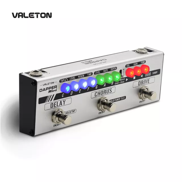 Valeton Dapper Mini Overdrive Distortion Chorus Delay Guitar Multi-Effects Pedal