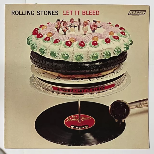 The Rolling Stones LET IT BLEED US 1969 London Records NPS 4 LP 33 rpm w poster