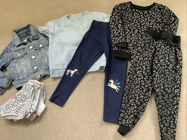 Girls Denim Jacket, Jumpers, Leggings Bundle Age 3-4