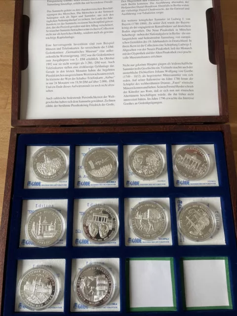 Münzsammlung 10 Silbermünzen 999 Edition „Einigkeit und Recht und Freiheit“